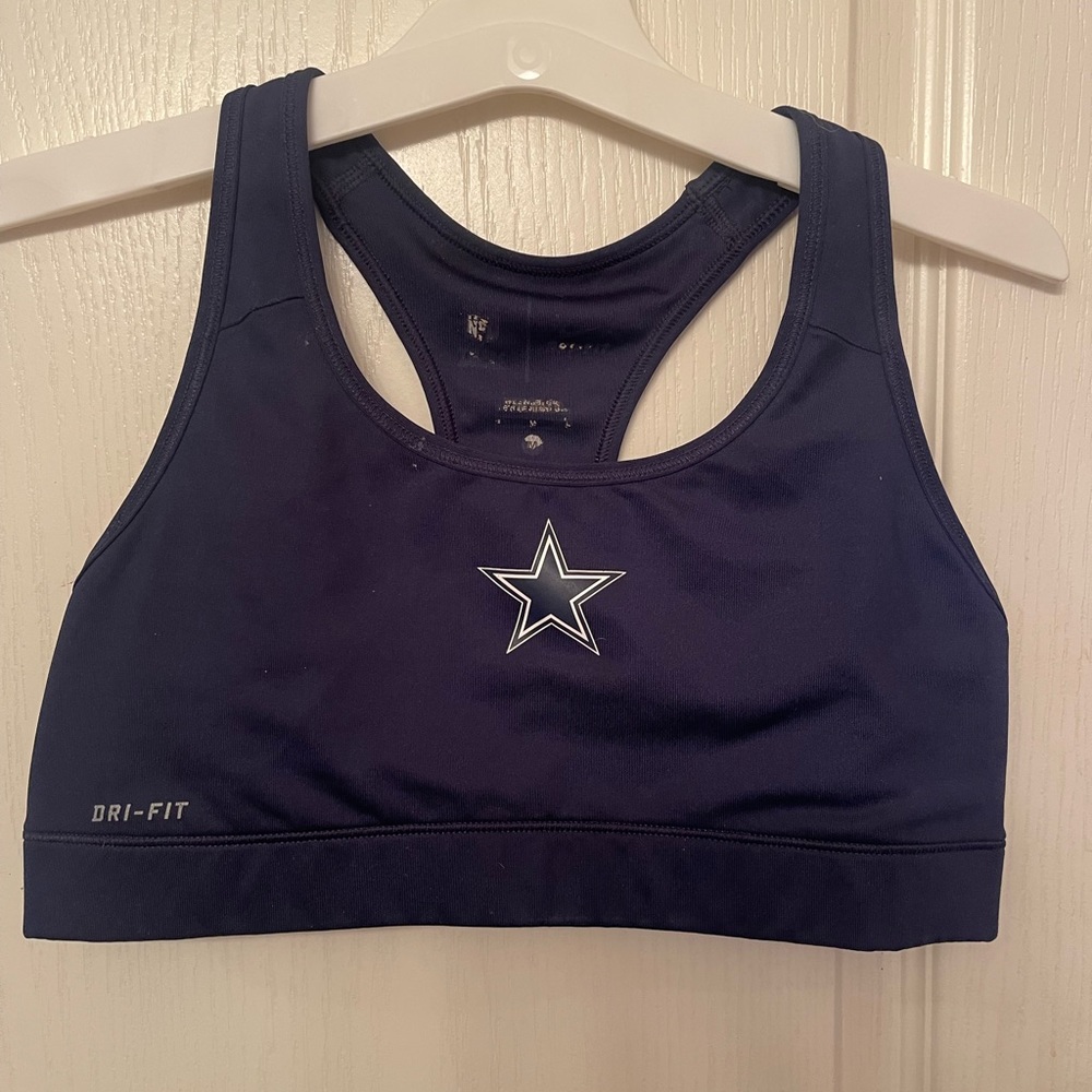 Nike Dri Fit Dallas Cowboys Sports Bra Medium